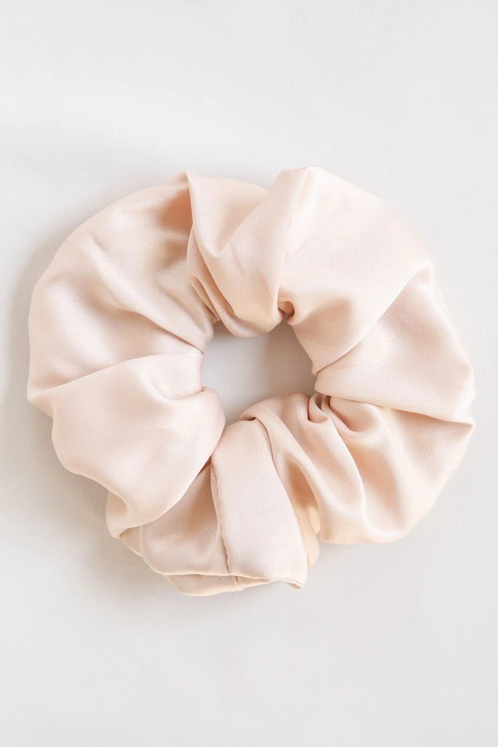 Upcycled Beige Scrunchie
