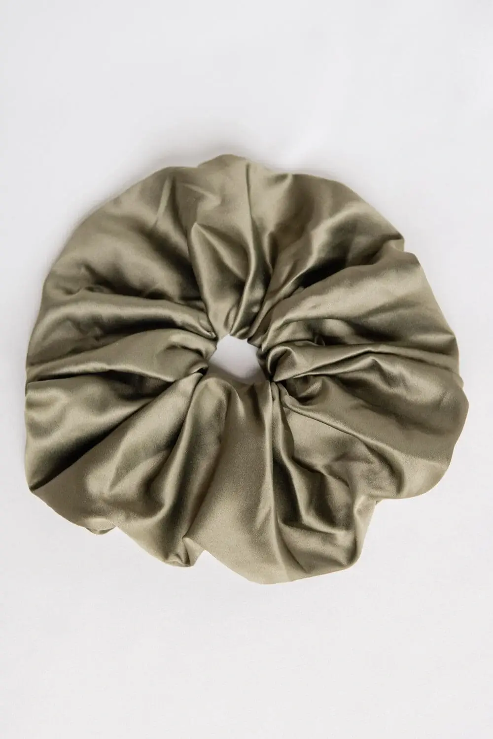 Upcycled Big Scrunchie in Olive Green