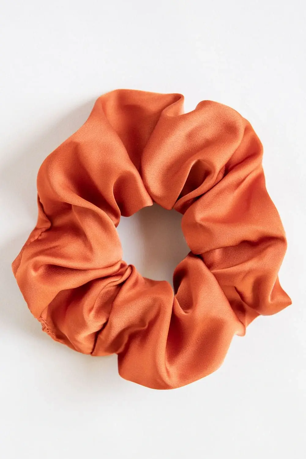 Upcycled Burnt Orange Scrunchie