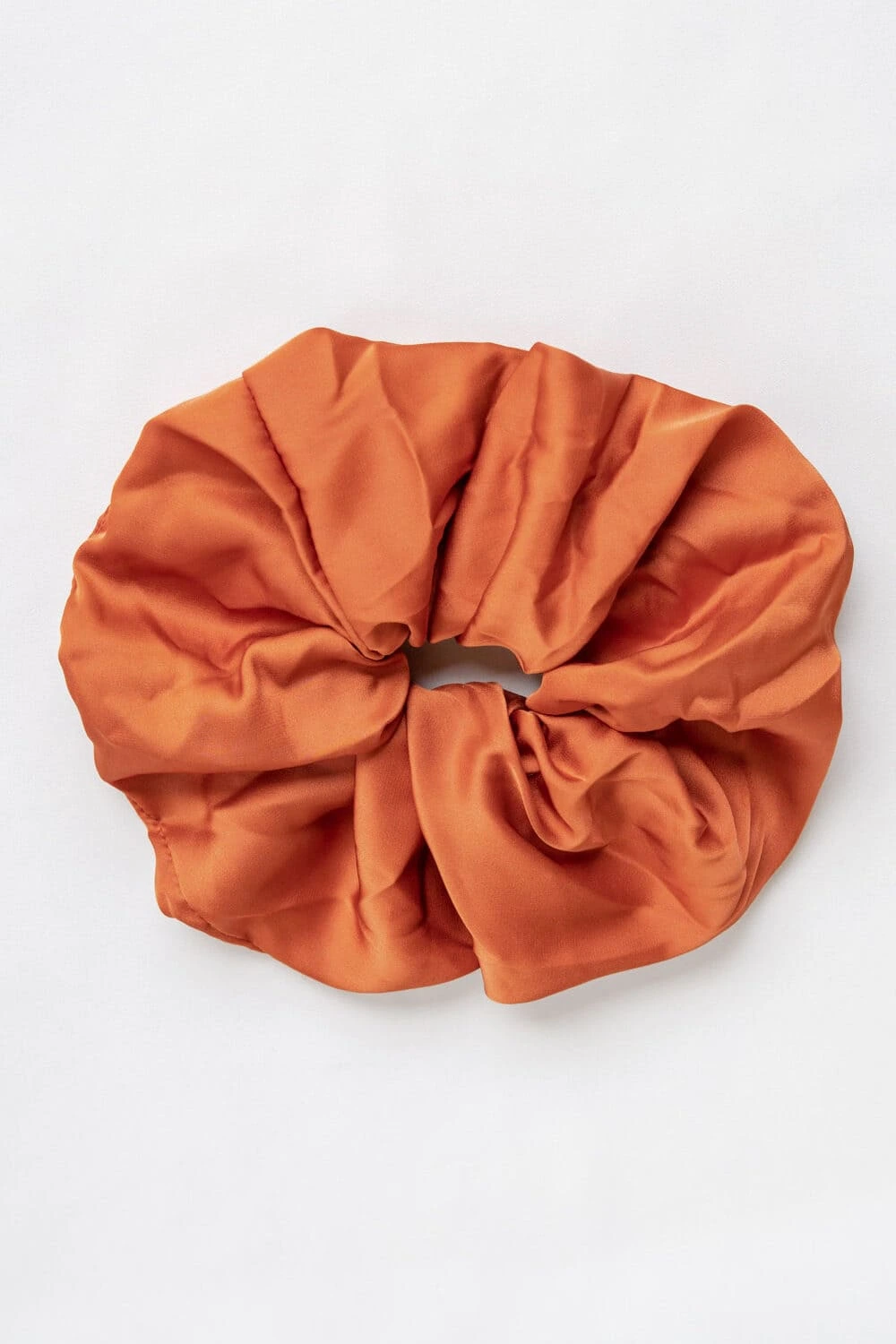 Upcycled Giant Scrunchie in Burnt Orange
