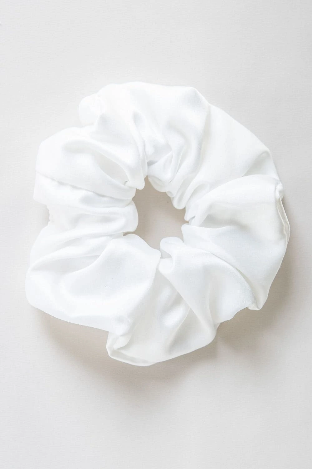Upcycled Ivory White Scrunchie