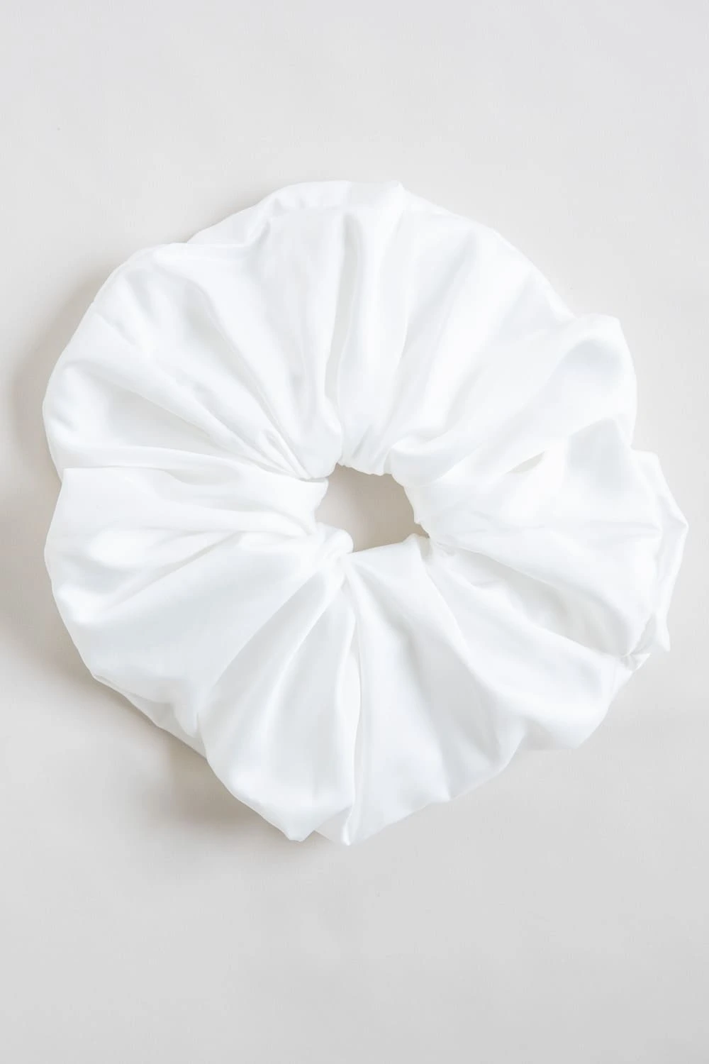 Upcycled Large Scrunchie in Ivory White