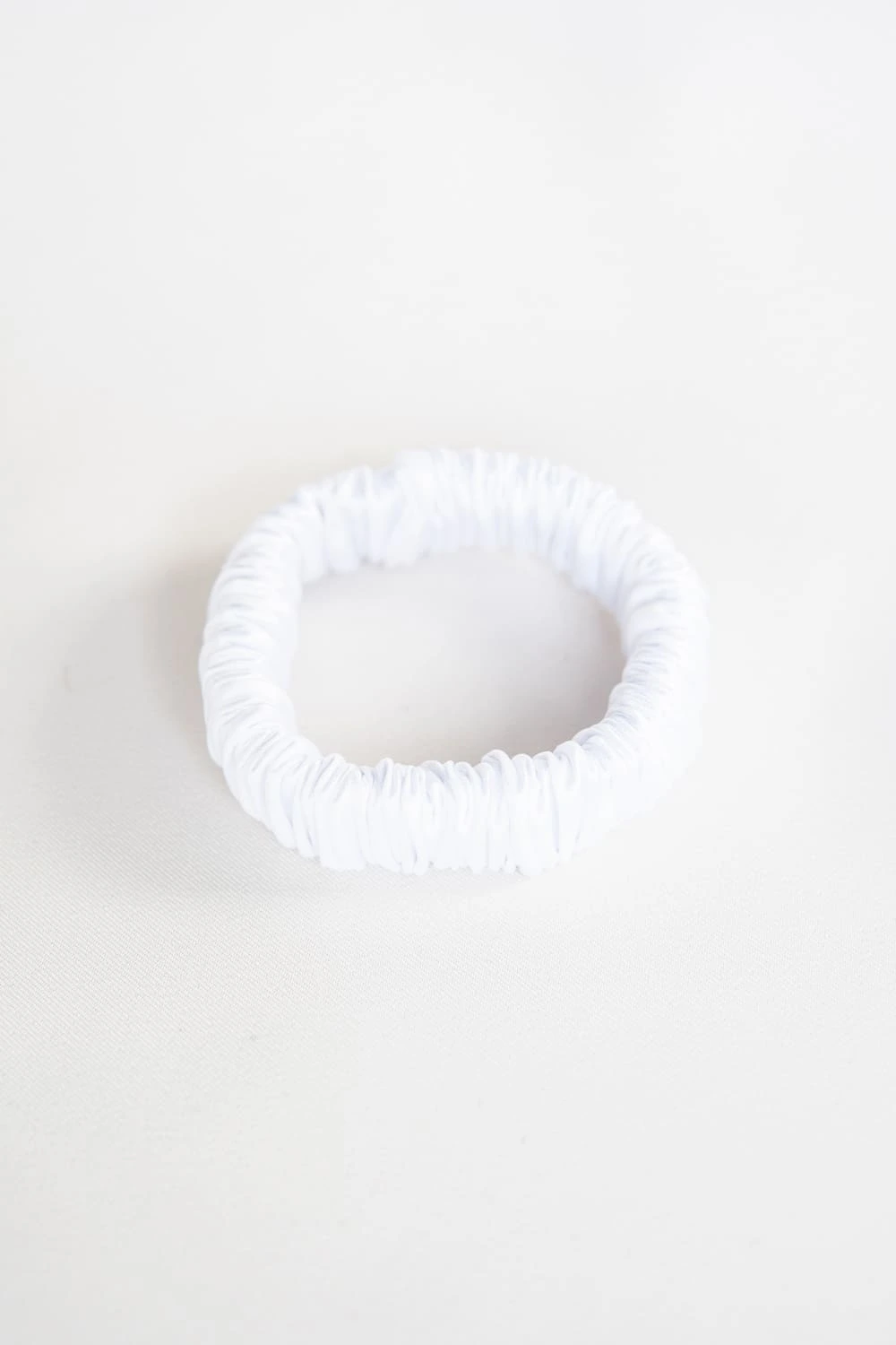 Upcycled Mini Hair Tie in White