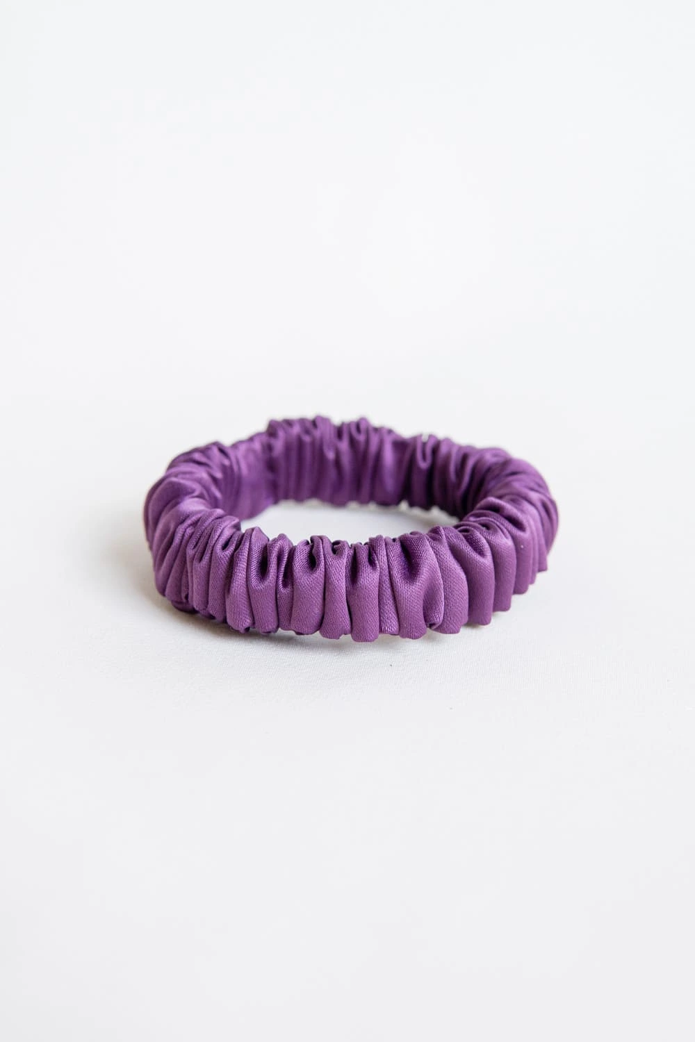 Upcycled Mini Scrunchie in Purple