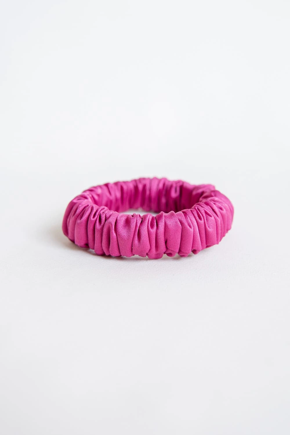 Upcycled Small Hair Tie in Hot Pink