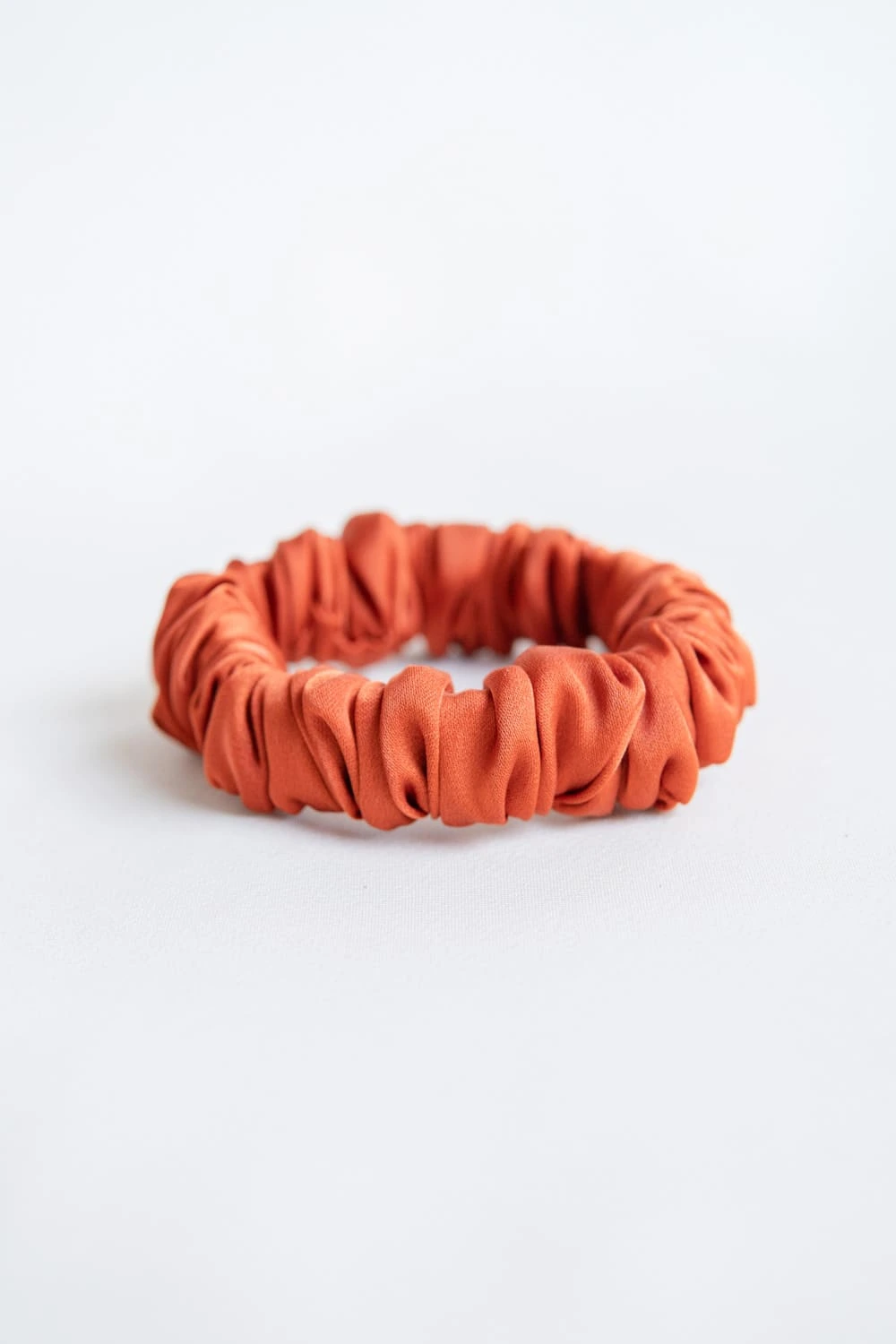 Upcycled Small Scrunchie in Burnt Orange