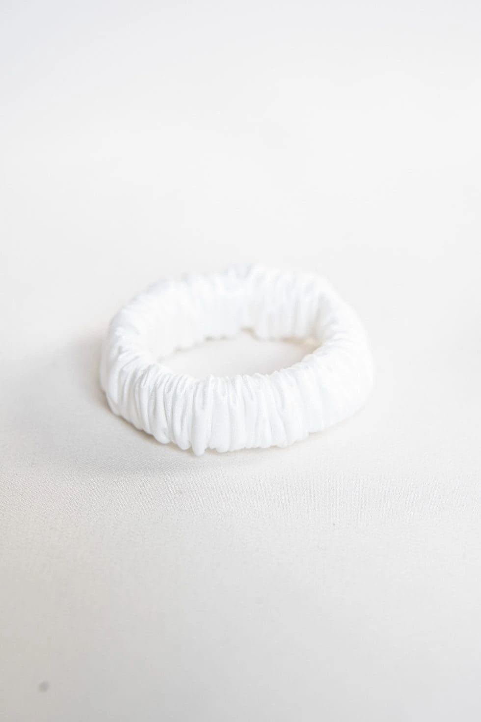 Upcycled Small Scrunchie in Ivory White