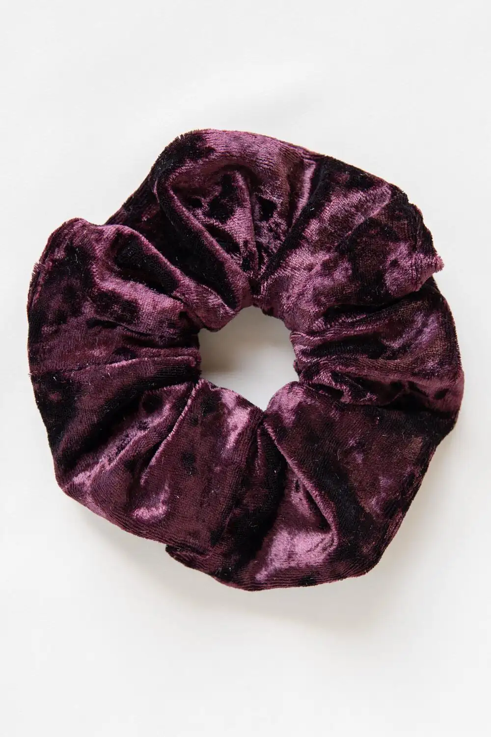 Upcycled Velvet Scrunchie in Burgundy
