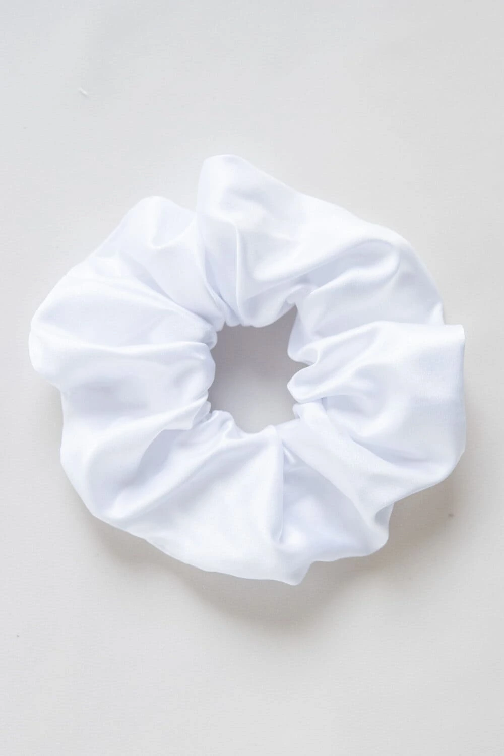Upcycled White Scrunchie