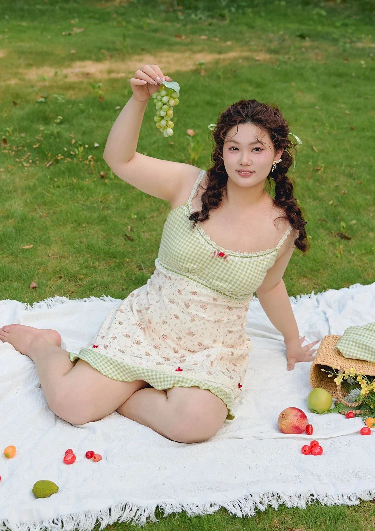 （US Exclusive）Curve & Plus Matcha Red Bean Dress