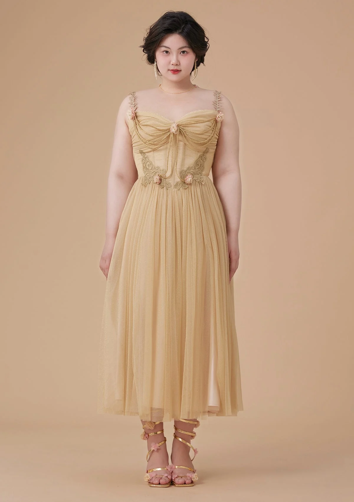 （US Exclusive）Curve & Plus Nile Rose Corset Dress