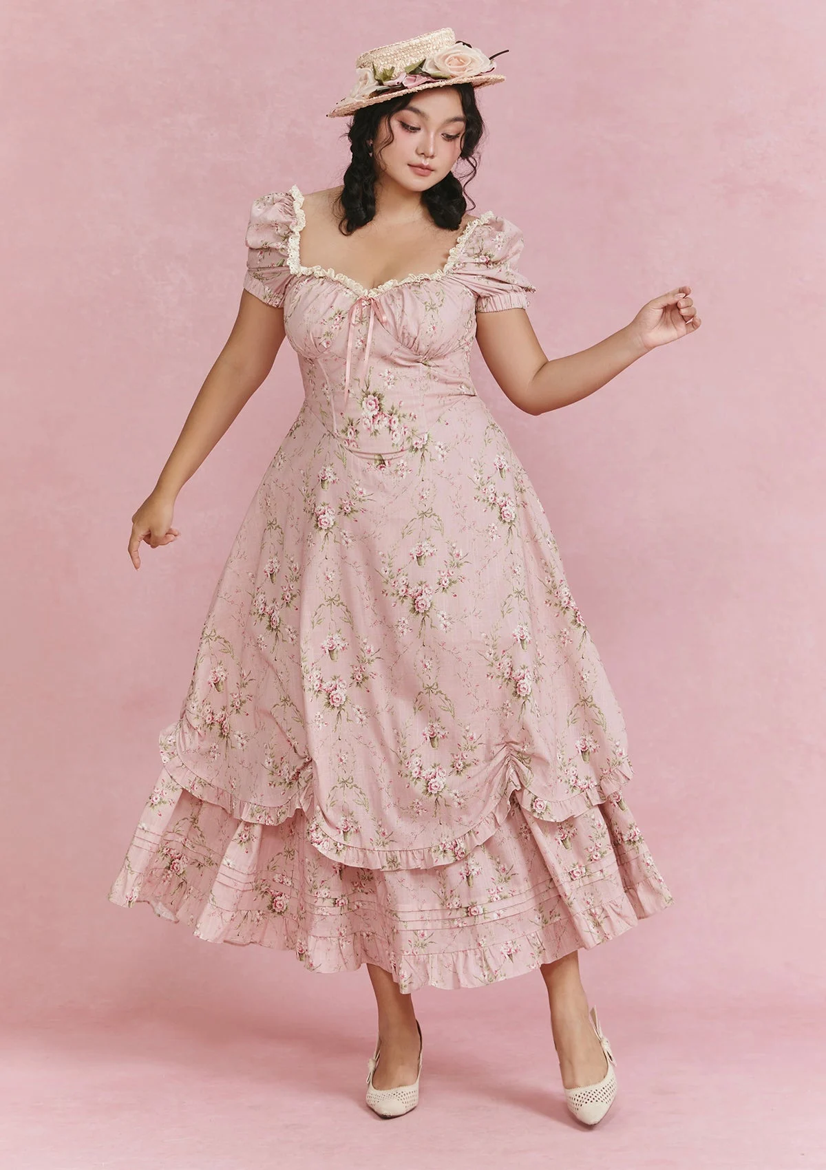 （US Exclusive）Curve & Plus Rosa Rubus Story Corset Dress