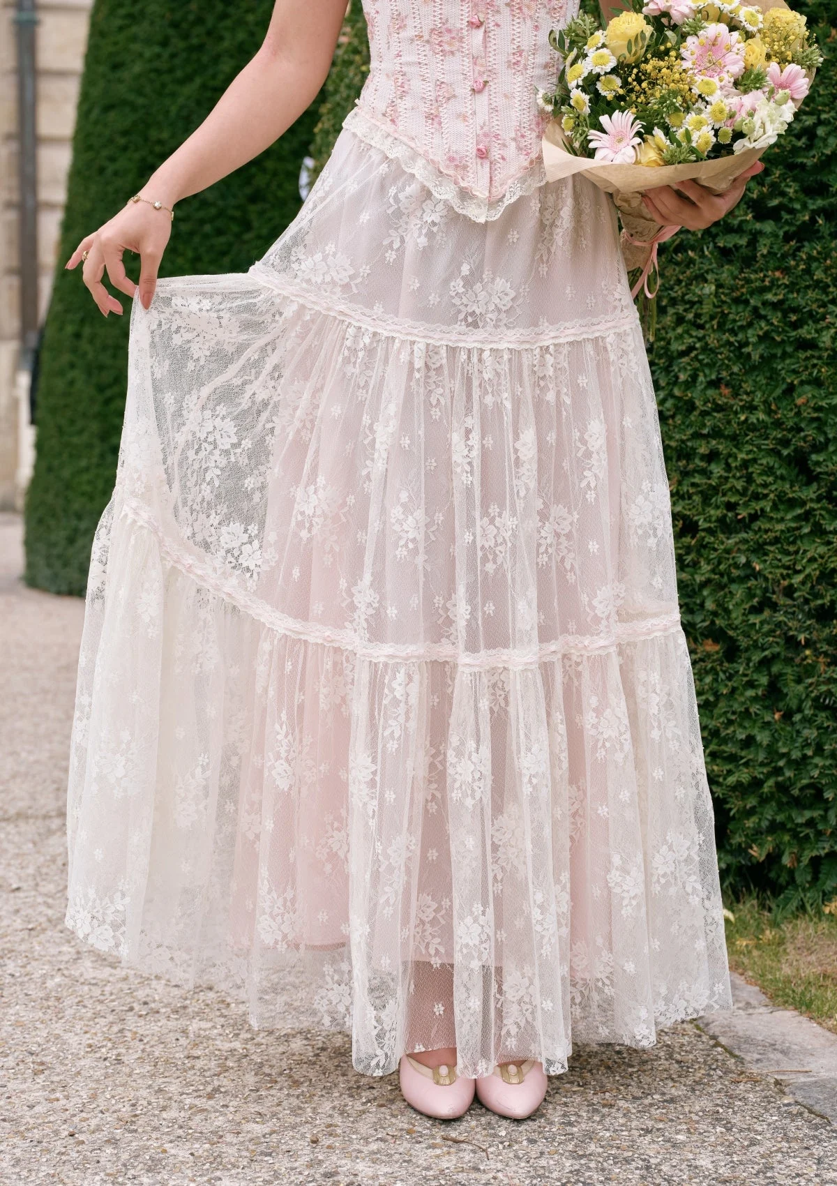 （US Exclusive）Morning Dew Corolla Skirt