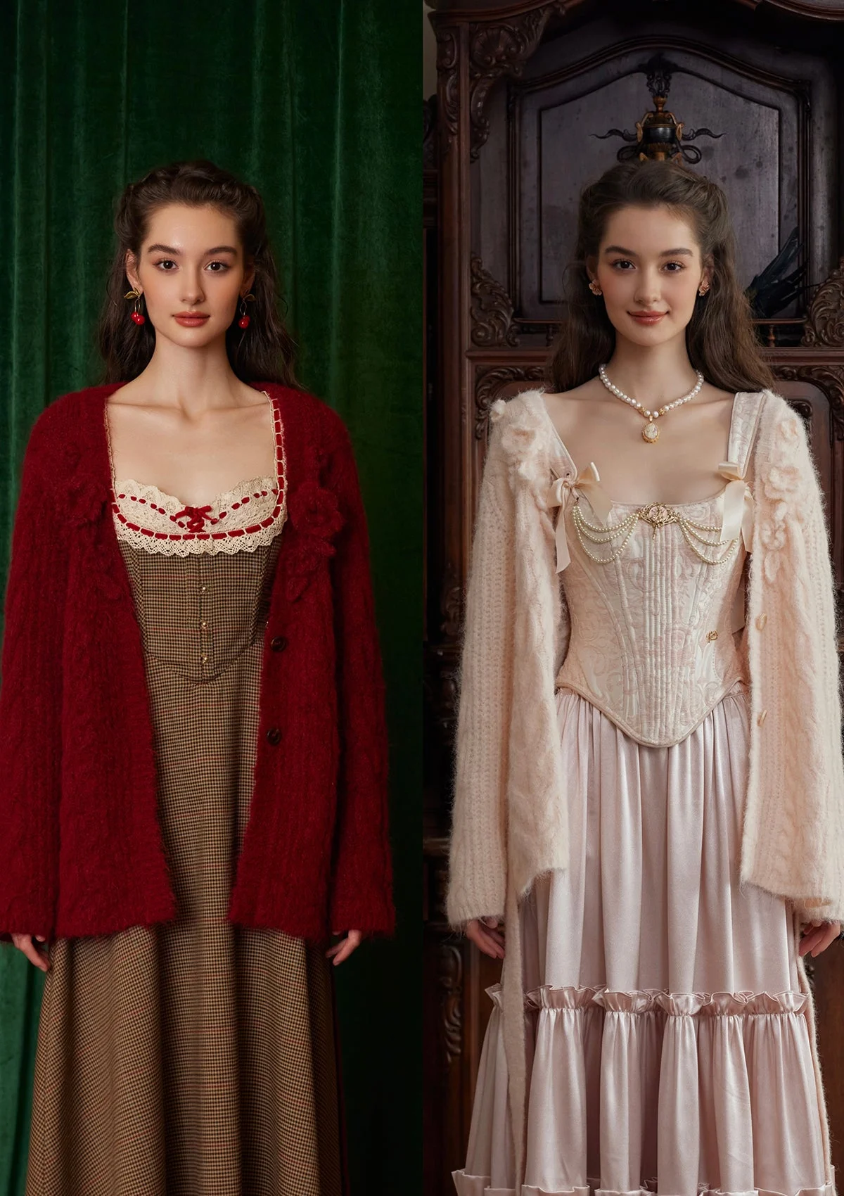 (US Exclusive)Semi-sweet Chiffon Knit Cardigan
