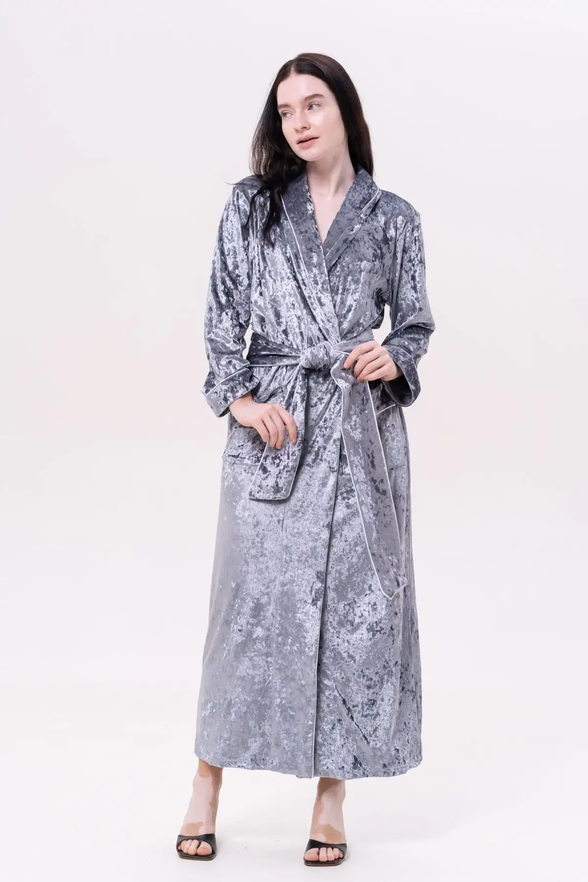 Velvet Dressing Gown for Ladies