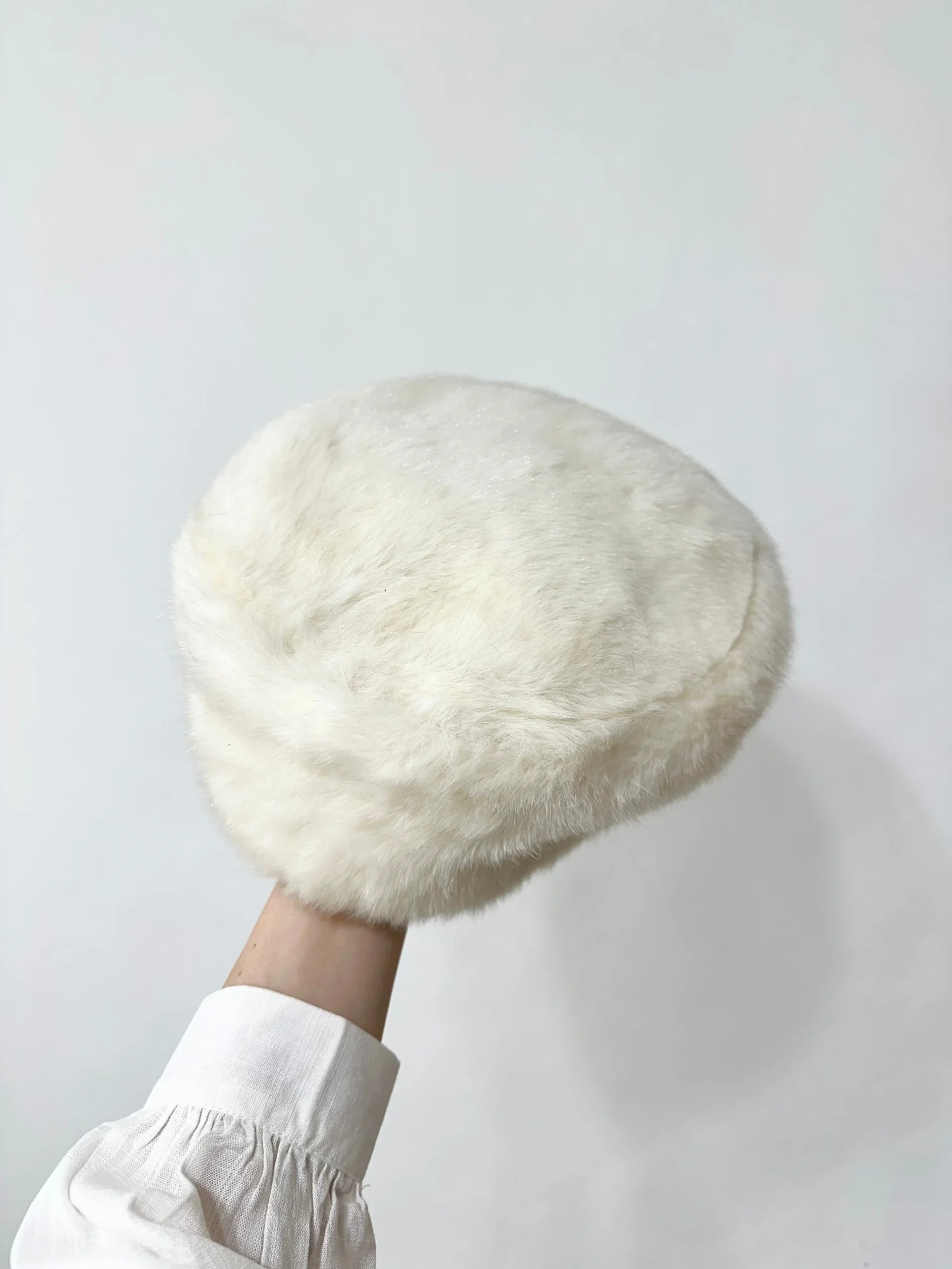 Vintage 1950s Faux Fur Pillbox Jackie O Hat