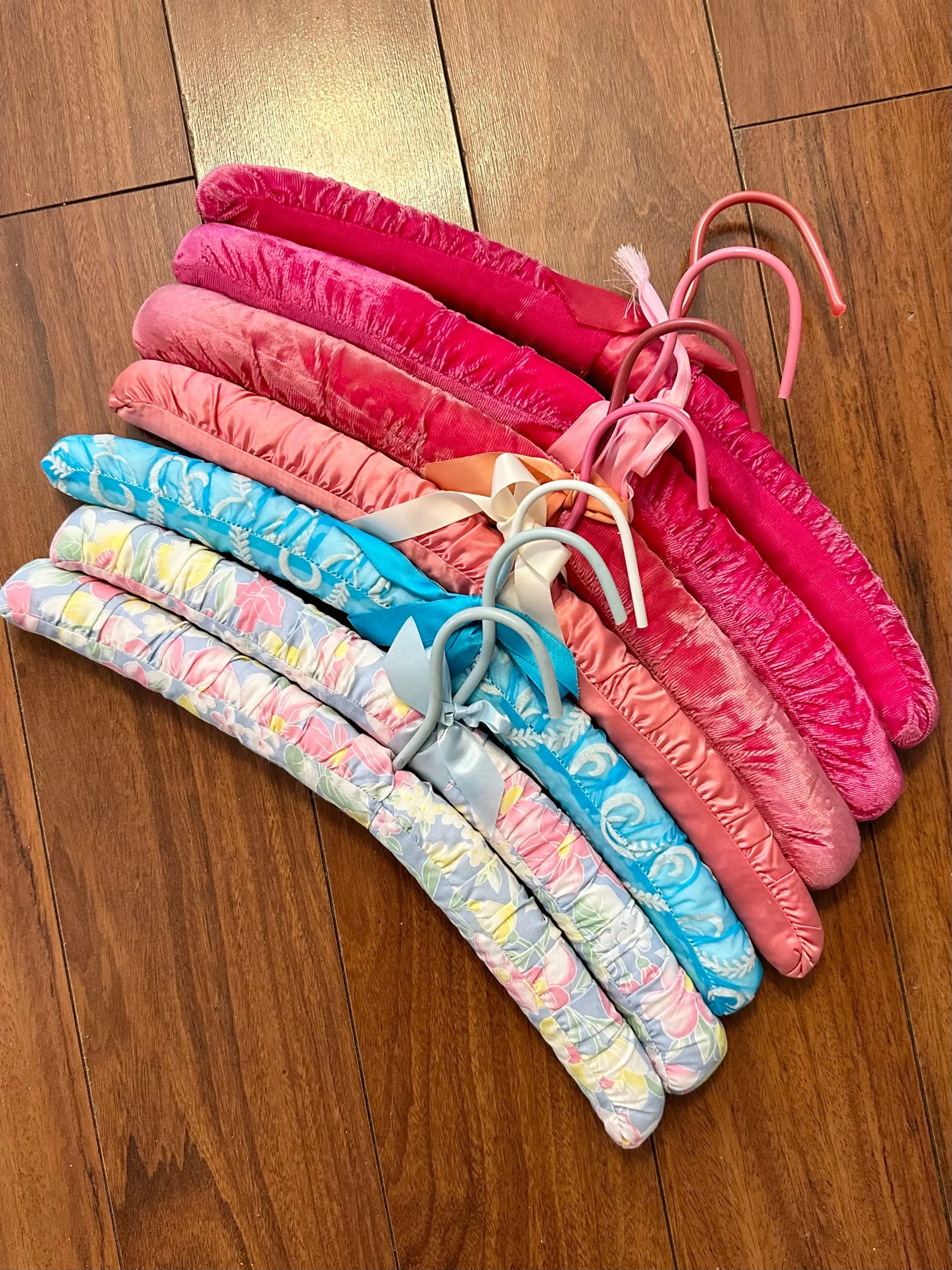 Vintage Padded Hangers Set