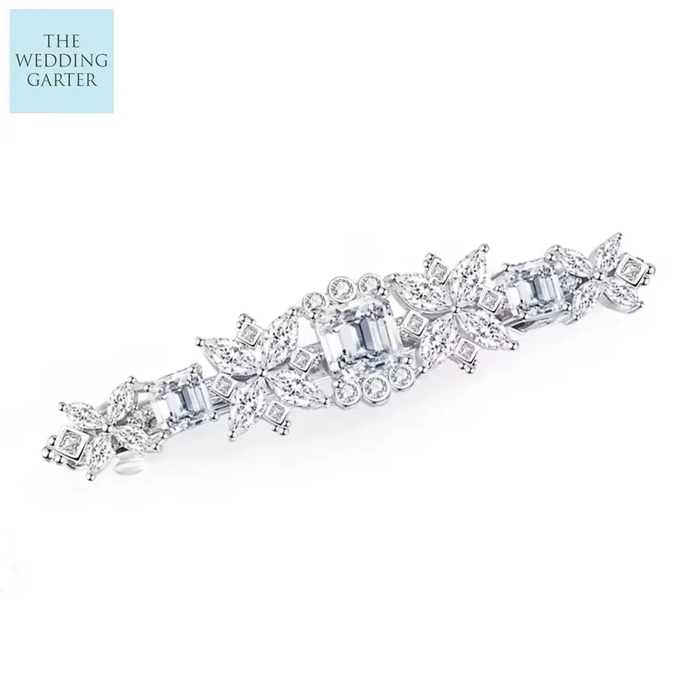 Vintage-Style Zirconia Crystal Wedding Hair Clip