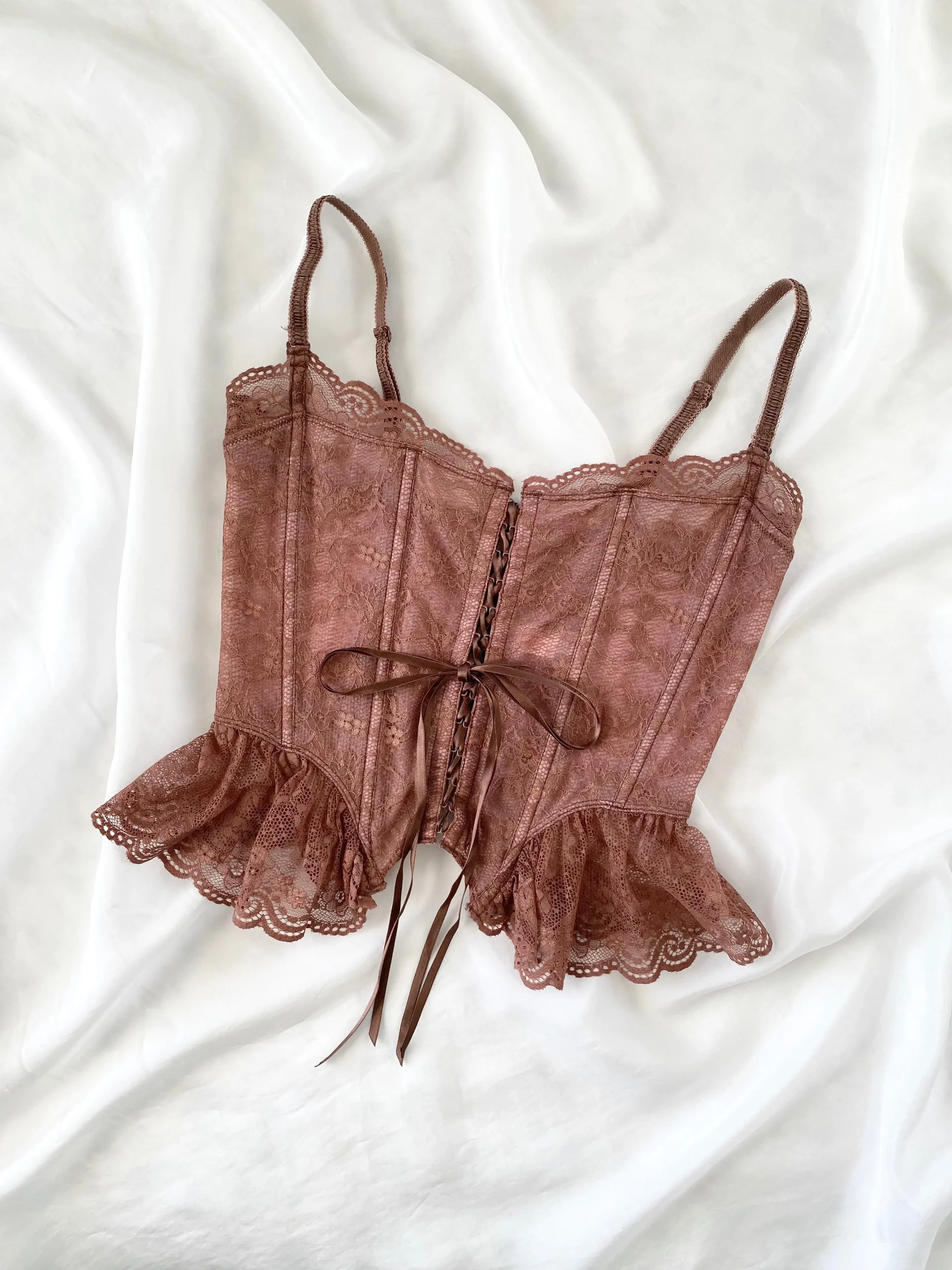Vintage Victoria’s Secret Ruffle Butterfly Bustier (M-XS)