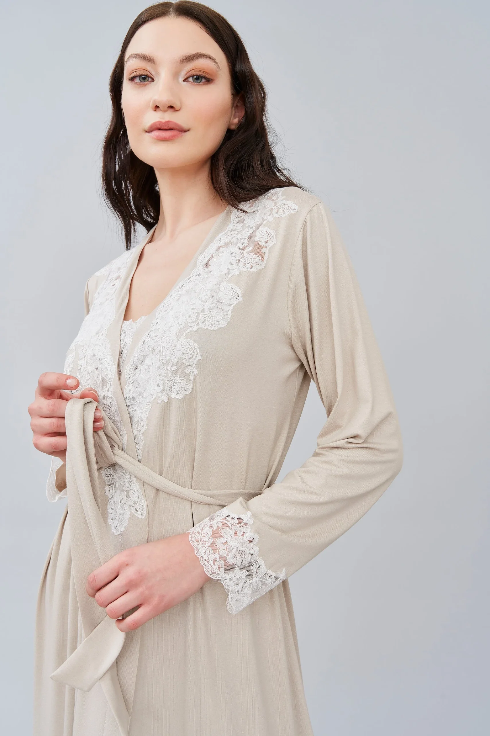 Viscose Jersey Long Robe