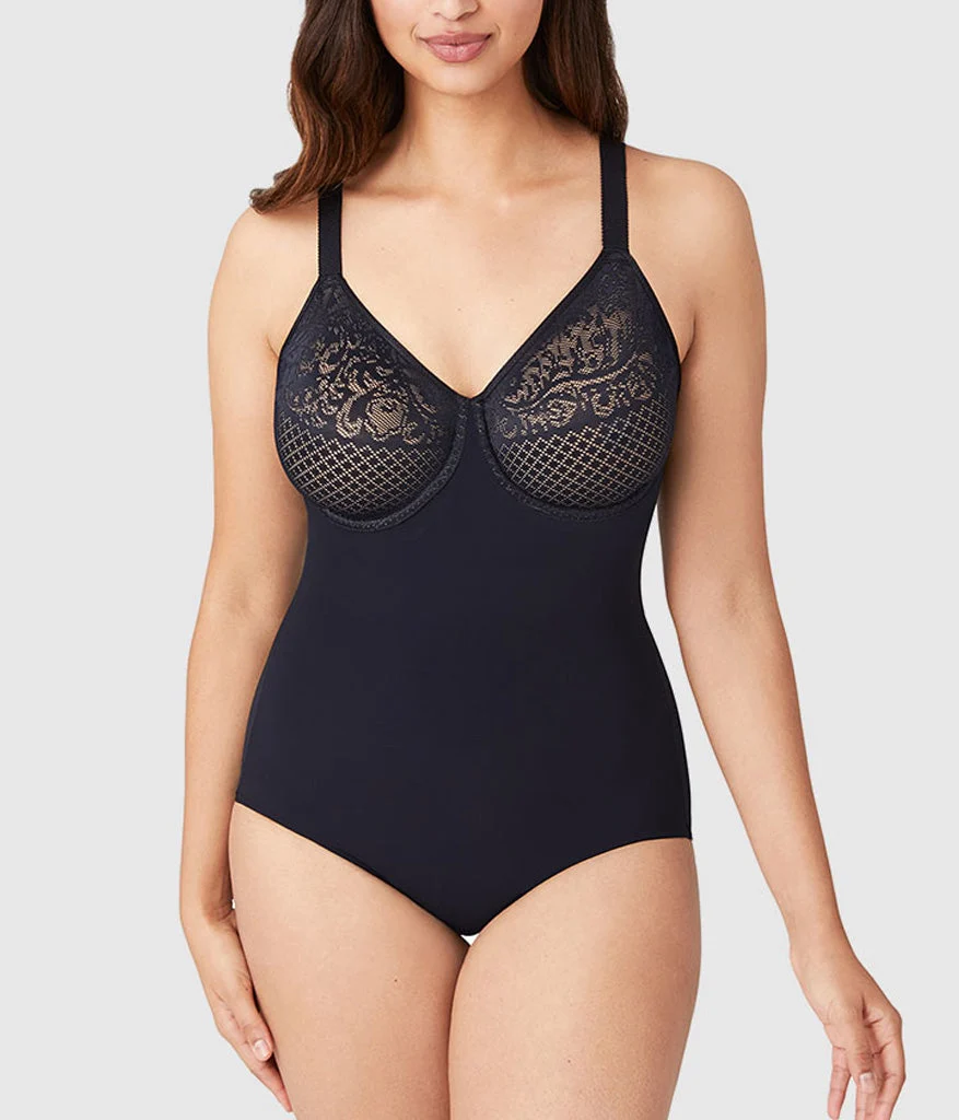 Visual Effects Body Briefer with Minimizer Bra