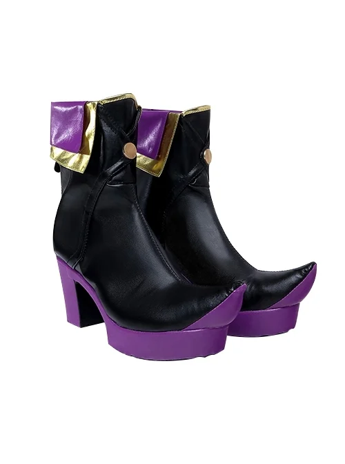 Wandering Witch The Journey Of Elaina Elaina Halloween Cosplay Accessories Purple Sole Ankle Boots Shoes