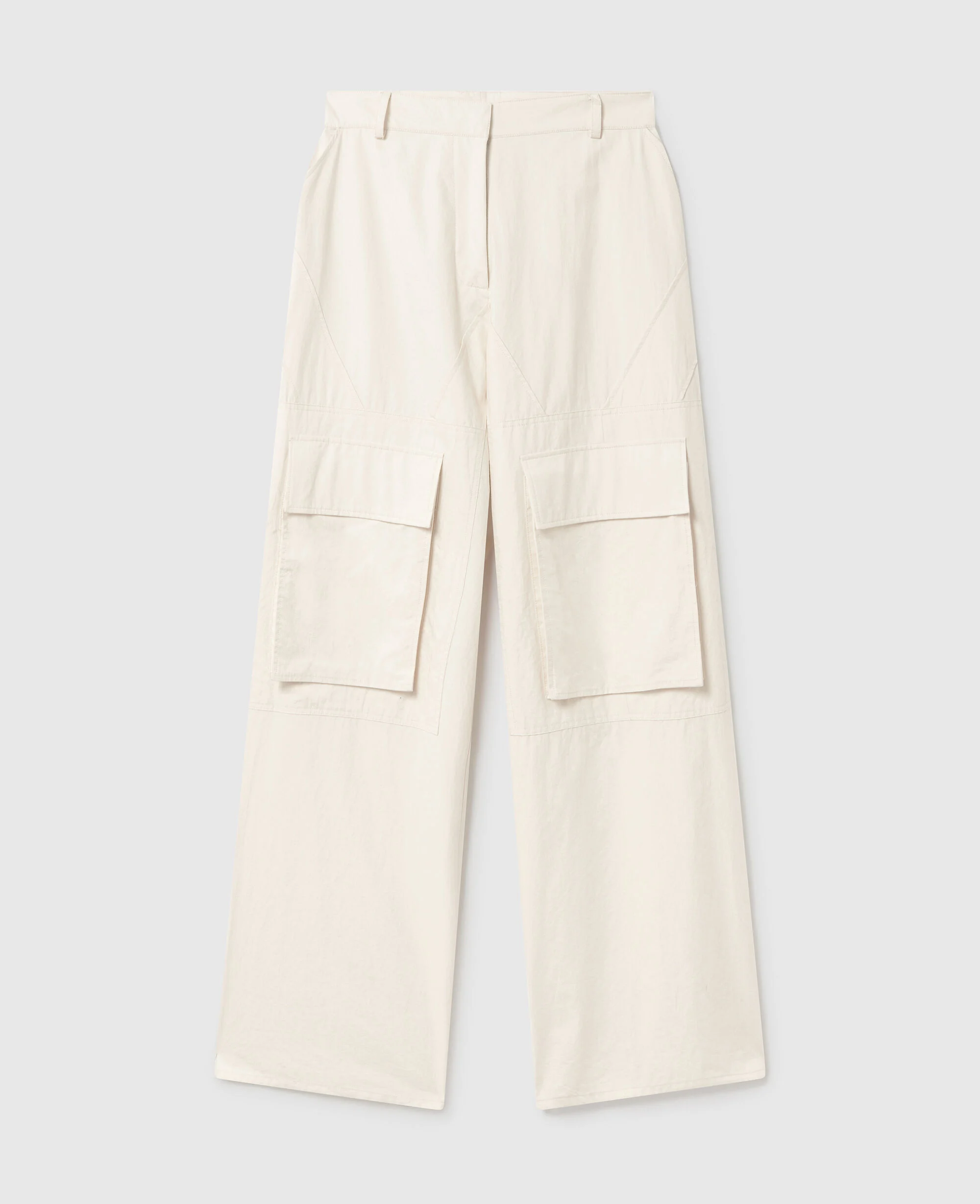Washed Cotton Cargo Trousers
