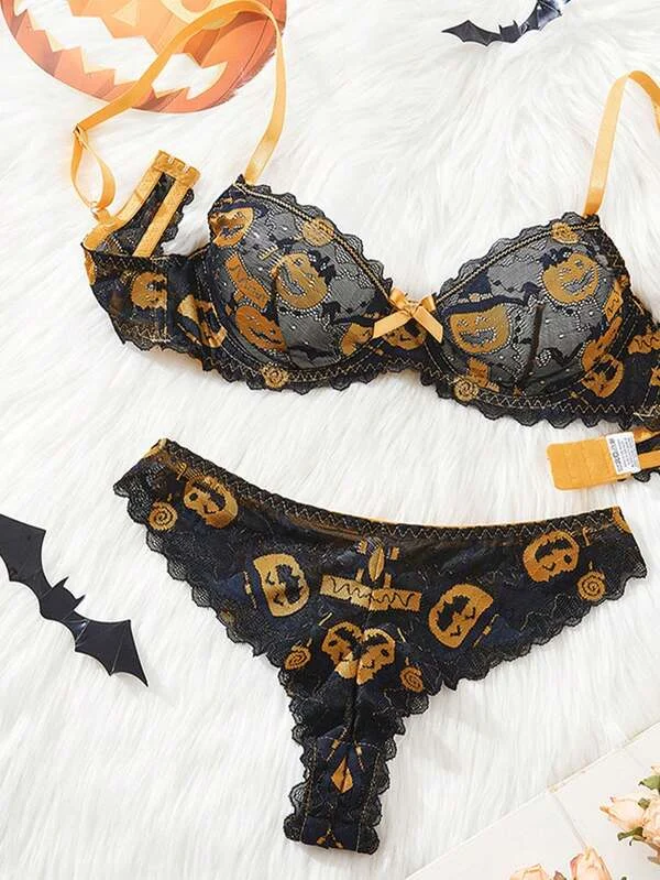 Wicked Pumpkin Lingerie Set