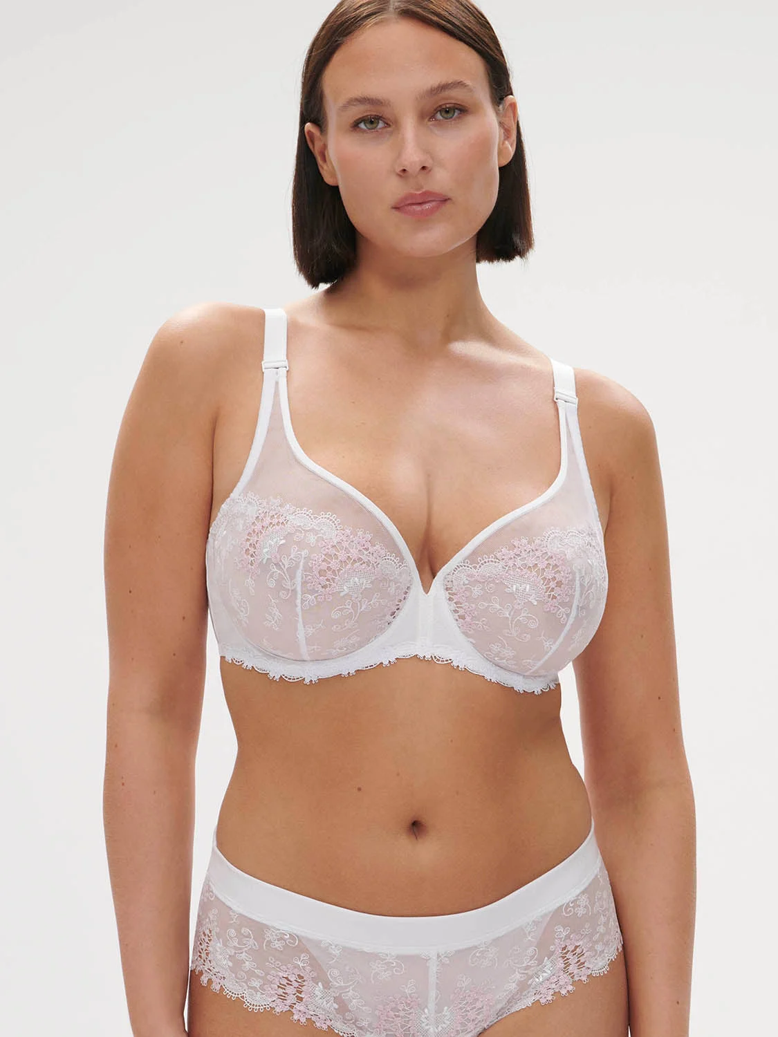 Wish Full Cup Plunge Bra - Crystal WhiteRegular price