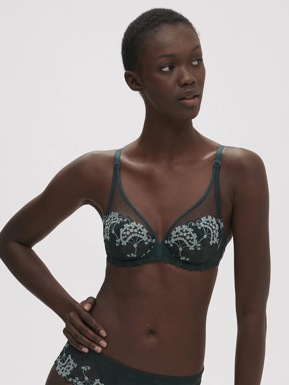 Wish Full Cup Plunge Bra - Kolsai GreenRegular price