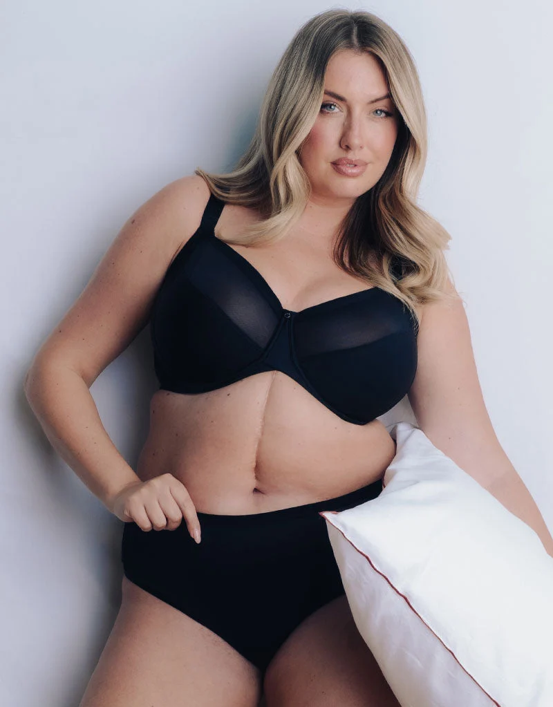 WonderFully Full Cup Side Support Bra Black