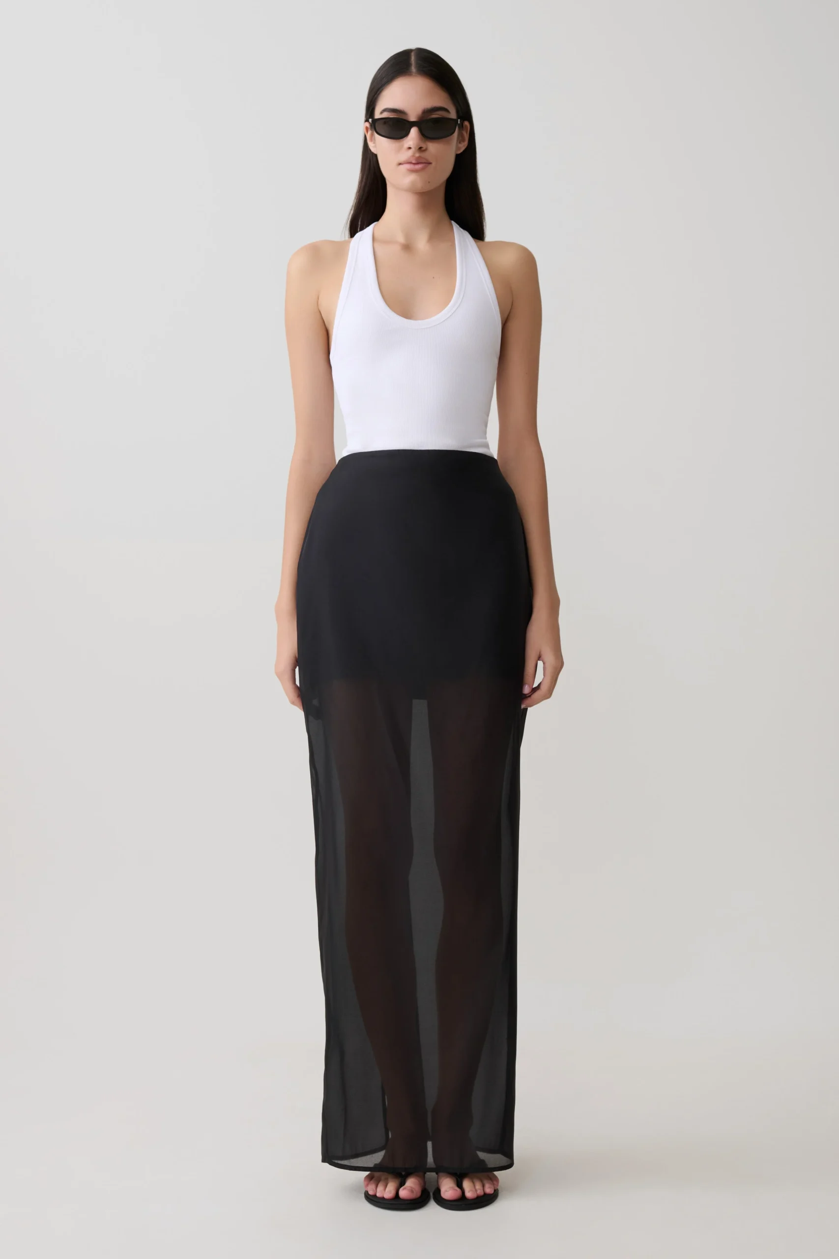 XimenaOrganza Maxi Skirt - Black