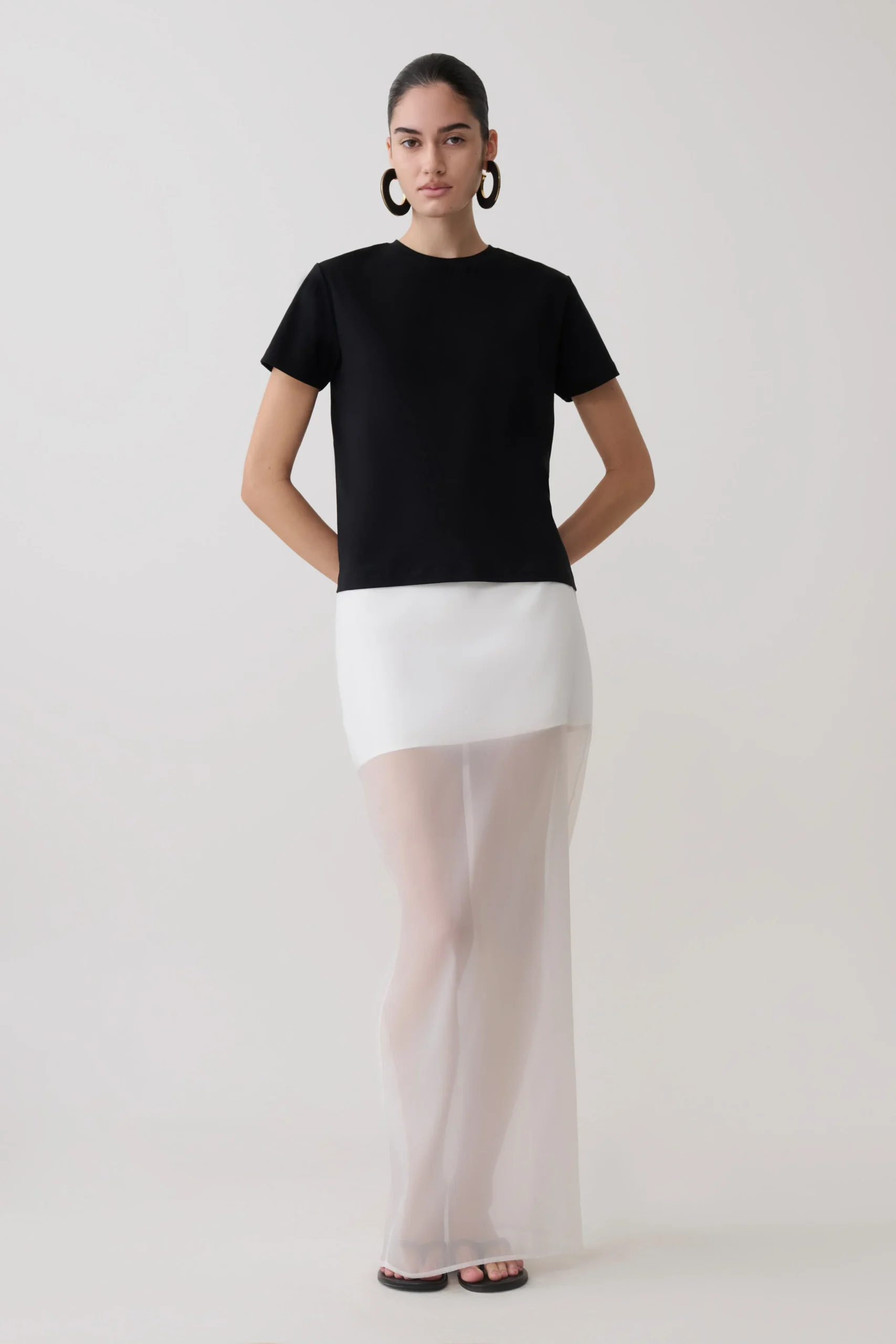 XimenaOrganza Maxi Skirt - White